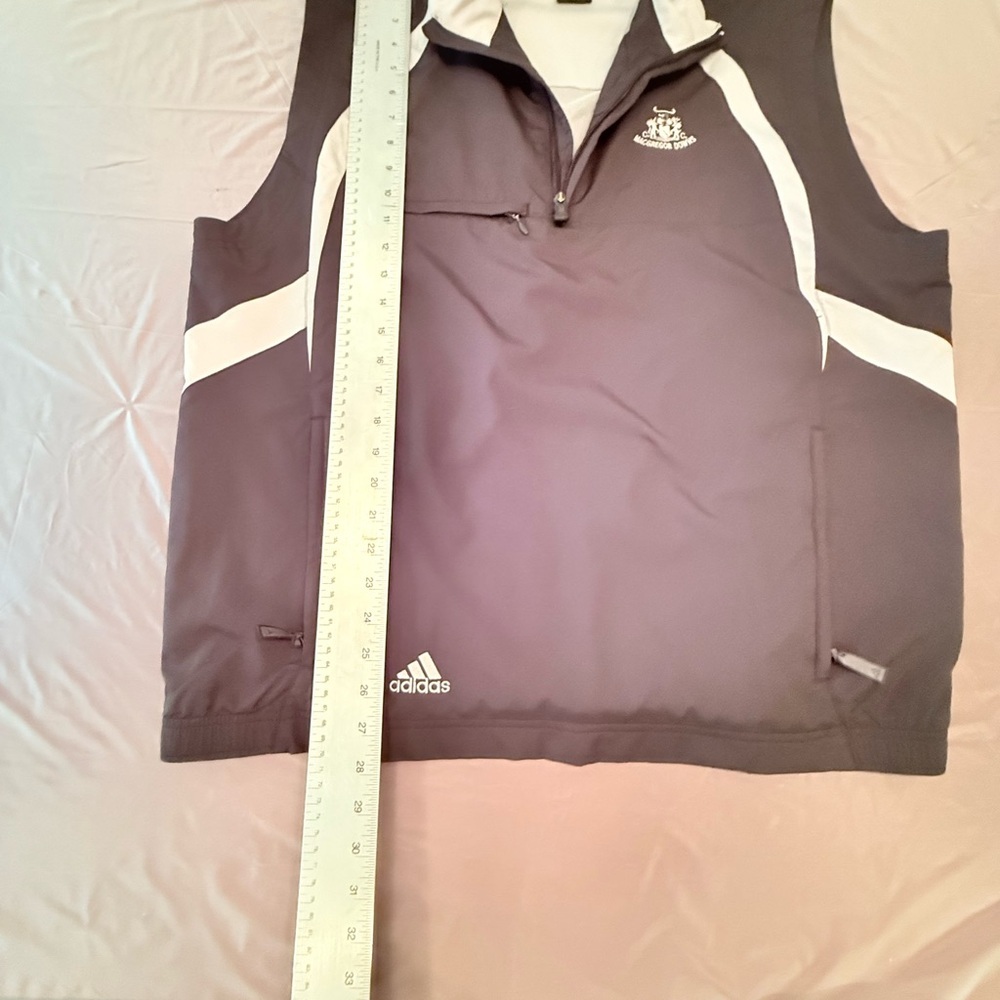 Adidas Black and White Golf Windbreaker Quarter Zip Vest Size Large - Picture 8 of 13